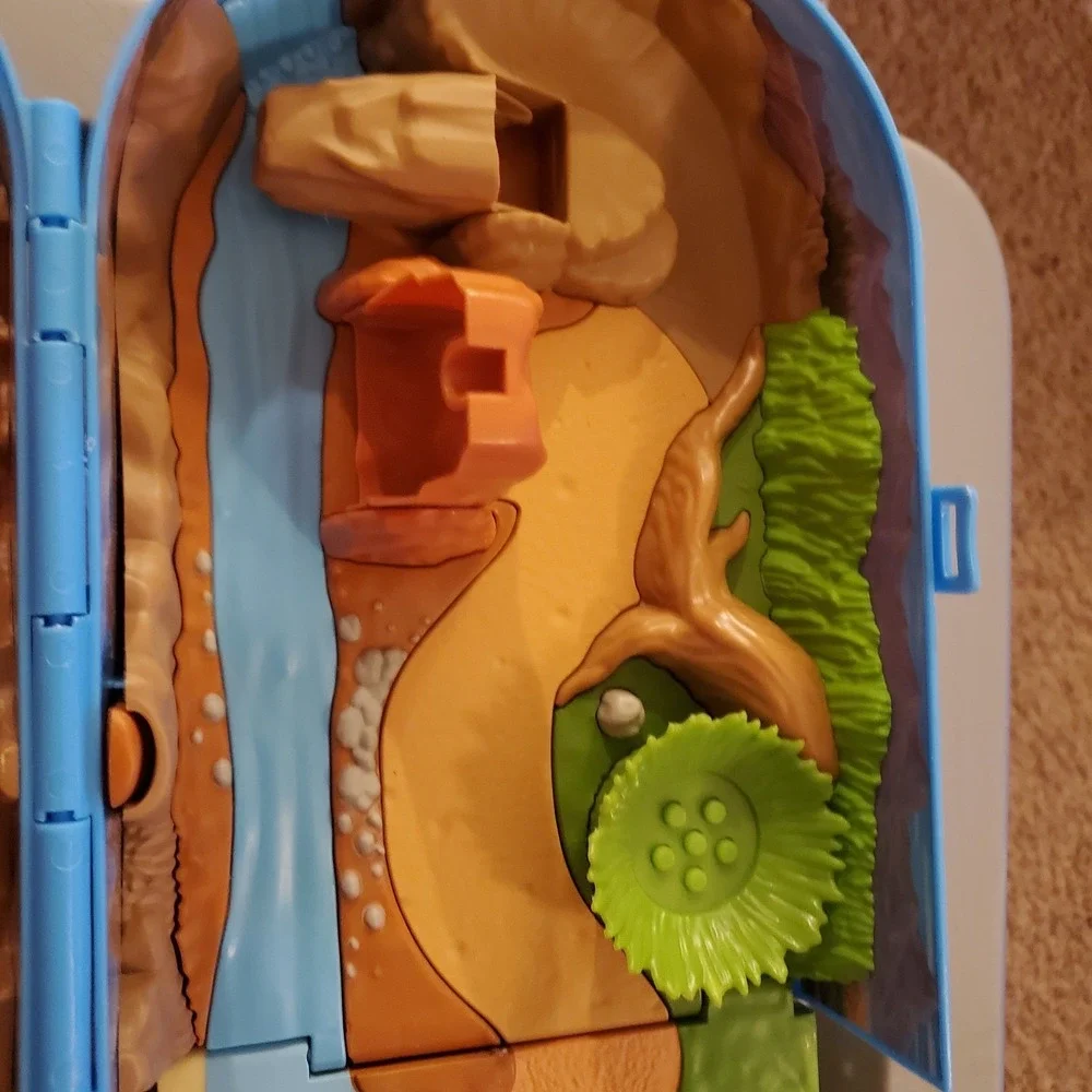 Pokemon Fold Out Desert Playset Carry Case Blue Backpack Play Set Jazwares 2022‎